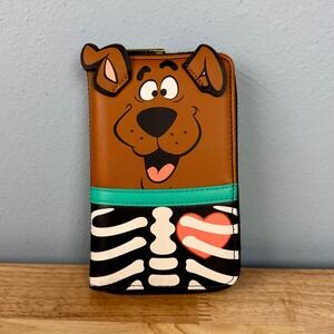 Loungefly Scooby Doo Cosplay Glow Skeleton Zip Around Wallet Halloween